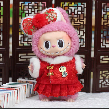 Labubu Traditional Chinese New Year Clothing(Handmade)