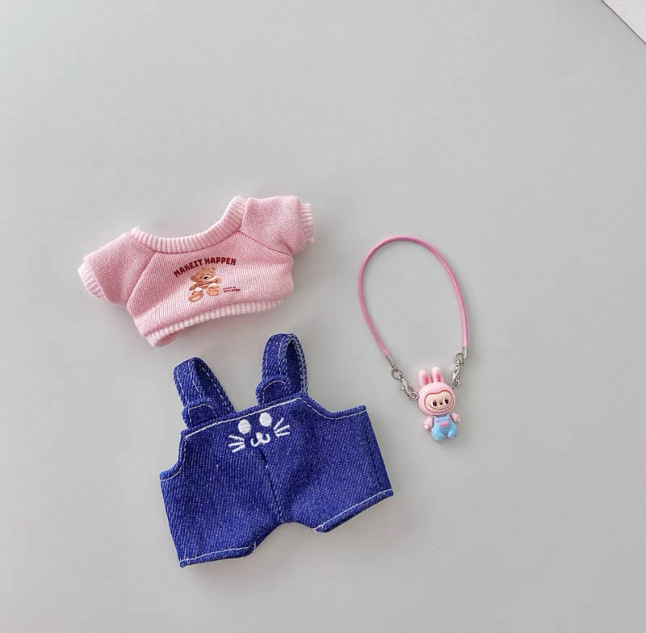 Labubu Jeans Bib Pantys Set(Handmade Design)