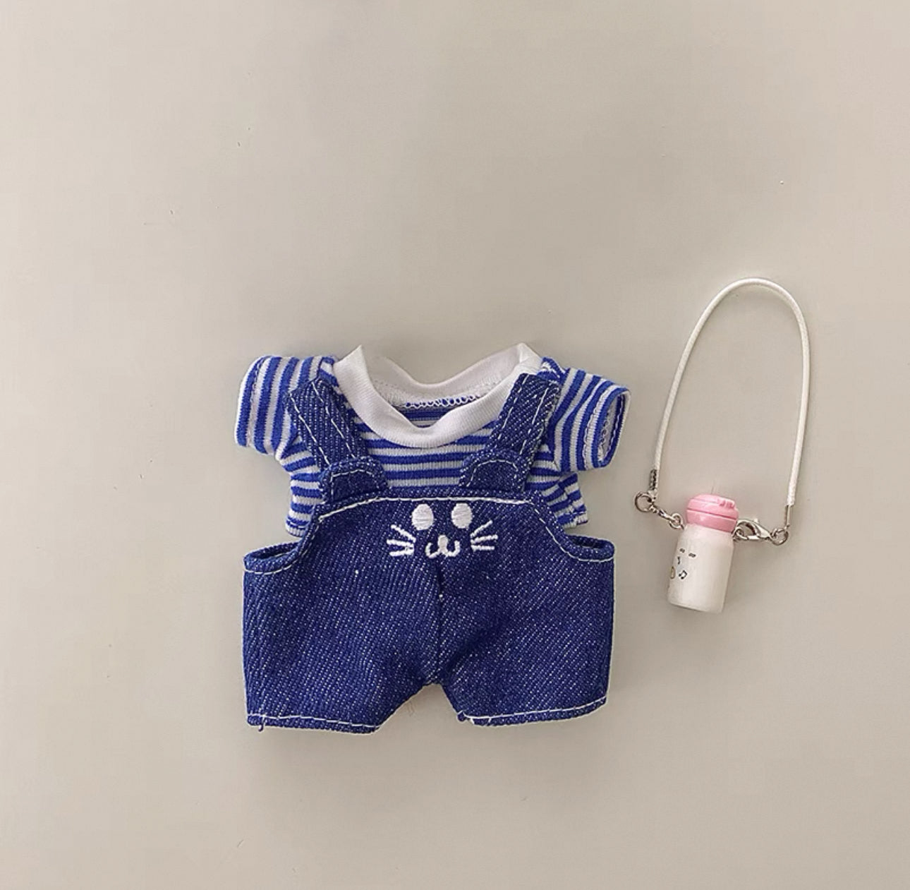 Labubu Jeans Bib Pantys Set(Handmade Design)