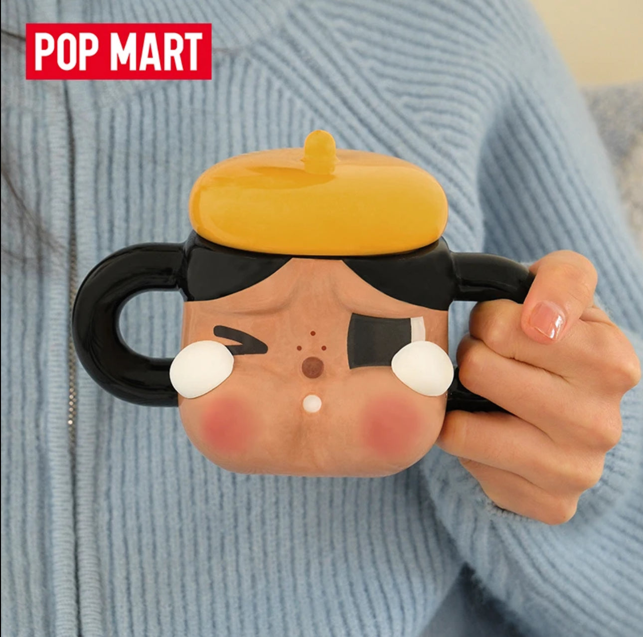 POPMART Bubble Mart CRYBABY Crybaby Grief Club Ceramic Mug with Lid Mug Creative Gift