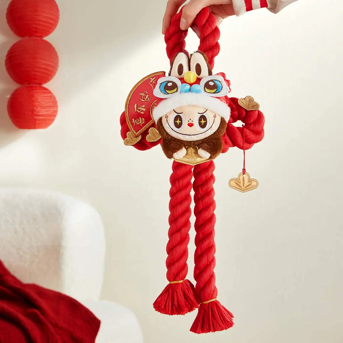 Wealthy Snake's New Year Celebration Series-LABUBU Plush Door Decoration